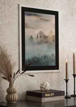 Ramme Trendline Hvid 55x70 cm - Passepartout Sort 43,2x61 cm (A2+)