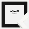Ramme Trendline Hvid 60x60 cm - Passepartout Sort 45x45 cm