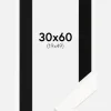 Ramme Trendline Hvid 30x60 cm - Passepartout Sort 20x50 cm