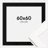 Ramme Trendline Hvid 60x60 cm - Passepartout Sort 50x50 cm