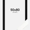 Ramme Trendline Hvid 50x80 cm - Passepartout Sort 42x70 cm