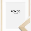 Ramme Trendline Natur 40x50 cm - Passepartout Hvid 31x41 cm