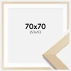 Ramme Trendline Natur 70x70 cm - Passepartout Hvid 61x61 cm
