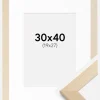 Ramme Trendline Natur 30x40 cm - Passepartout Hvid 20x28 cm