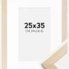Ramme Trendline Natur 25x35 cm - Passepartout Hvid 6x10 inches