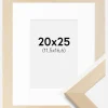 Ramme Trendline Natur 20x25 cm - Passepartout Hvid B6 125x176 mm