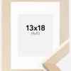 Ramme Trendline Natur 13x18 cm - Passepartout Hvid 10x12 cm