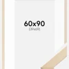 Ramme Trendline Natur 60x90 cm - Passepartout Hvid 40x70 cm