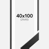 Ramme Trendline Sort 40x100 cm - Passepartout Hvid 30x91 cm