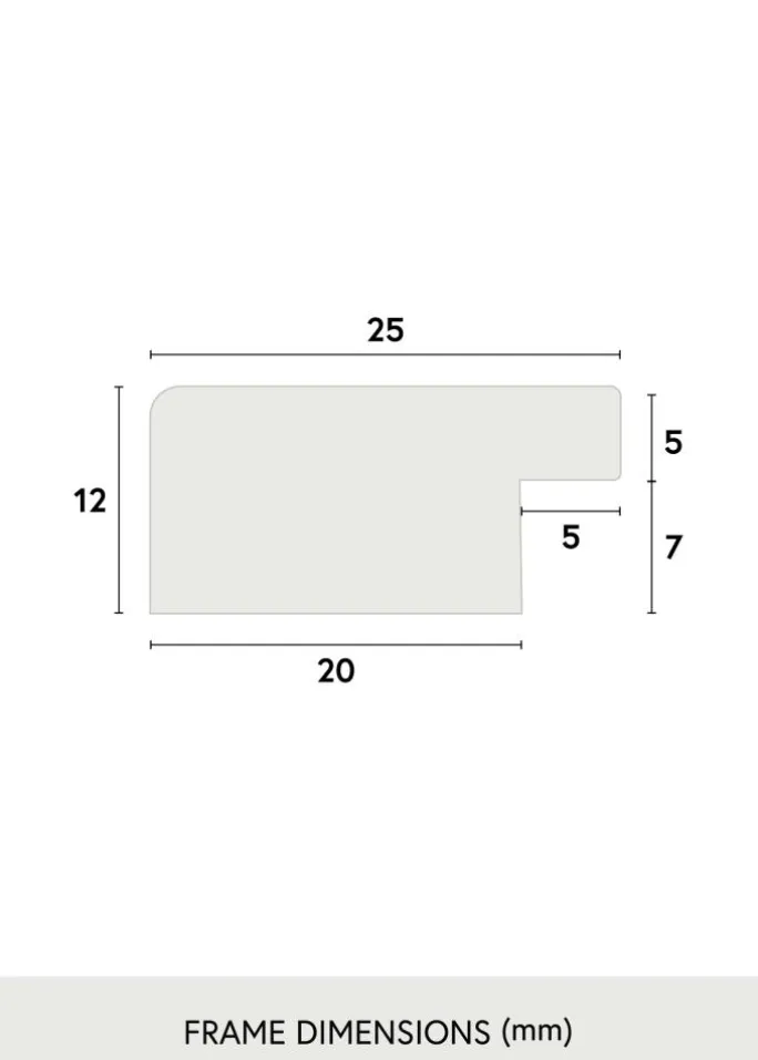 Ramme Trendline Sort 40x100 cm - Passepartout Hvid 30x91 cm