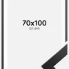 Ramme Trendline Sort 70x100 cm - Passepartout Hvid 62x85 cm