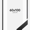 Ramme Trendline Sort 60x100 cm - Passepartout Hvid 40x80 cm