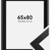 Ramme Trendline Sort 65x80 cm - Passepartout Sort 22x28 inches