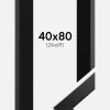 Ramme Trendline Sort 40x80 cm - Passepartout Sort 25x70 cm