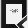 Ramme Trendline Sort 40x50 cm - Passepartout Sort 28x35 cm