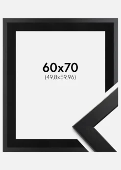 Ramme Trendline Sort 60x70 cm - Passepartout Sort 20x24 inches