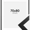 Ramme Trendline Sort 70x80 cm - Passepartout Hvid 60x70 cm