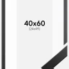 Ramme Trendline Sort 40x60 cm - Passepartout Hvid 25x50 cm