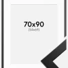Ramme Trendline Sort 70x90 cm - Passepartout Hvid 55x70 cm