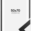 Ramme Trendline Sort 50x70 cm - Passepartout Hvid 42x59,4 cm (A2)