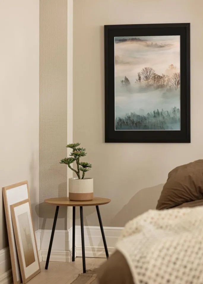 Ramme Trendline Sort 70x80 cm - Passepartout Sort 60x70 cm