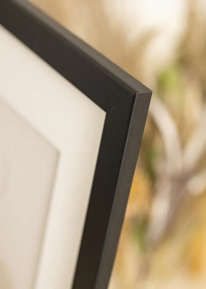 Ramme Trendline Sort 40x50 cm - Passepartout Hvid 27,5x37 cm