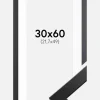 Ramme Trendline Sort 30x60 cm - Passepartout Hvid 22,7x50 cm