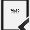 Ramme Trendline Sort 70x90 cm - Passepartout Sort 24x30 inches