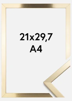 Ramme Trendy Akrylglas Guld 21x29,7 cm (A4)