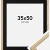 Ramme Trendy Eg 35x50 cm - Passepartout Sort 30x35 cm