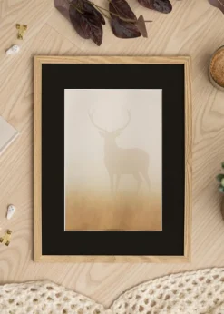 Ramme Trendy Eg 30x40 cm - Passepartout Sort 20x30 cm