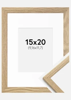 Ramme Trendy Eg 15x20 cm - Passepartout Hvid 4x5 inches