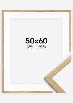 Ramme Trendy Eg 50x60 cm - Passepartout Hvid 16x20 inches