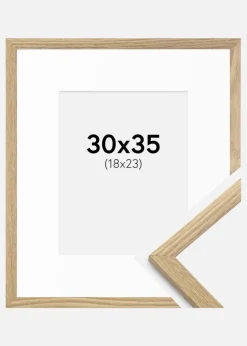 Ramme Trendy Eg 30x35 cm - Passepartout Hvid 19x24 cm