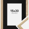 Ramme Trendy Eg 15x20 cm - Passepartout Sort 4x6 inches