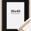 Ramme Trendy Eg 30x40 cm - Passepartout Sort 8x12 inches
