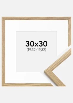 Ramme Trendy Eg 30x30 cm - Passepartout Hvid 8x8 inches