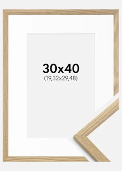 Ramme Trendy Eg 30x40 cm - Passepartout Hvid 8x12 inches