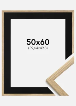 Ramme Trendy Eg 50x60 cm - Passepartout Sort 16x20 inches