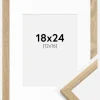 Ramme Trendy Eg 18x24 cm - Passepartout Hvid 13x17 cm