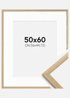 Ramme Trendy Eg 50x60 cm - Passepartout Hvid 14x18 inches