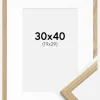Ramme Trendy Eg 30x40 cm - Passepartout Hvid 20x30 cm