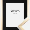 Ramme Trendy Guld 20x25 cm - Passepartout Sort 15x20 cm