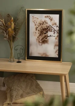 Ramme Trendy Guld 40x60 cm - Passepartout Sort 30x50 cm