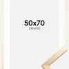 Ramme Trendy Guld 50x70 cm - Passepartout Hvid 40x60 cm