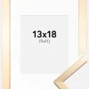 Ramme Trendy Guld 13x18 cm - Passepartout Hvid 10x12 cm