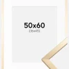 Ramme Trendy Guld 50x60 cm - Passepartout Hvid 37x46 cm