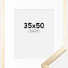 Ramme Trendy Guld 35x50 cm - Passepartout Hvid 24x30 cm