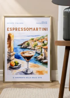 Ramme Trendy Guld 20x30 cm - Passepartout Hvid 15x22 cm