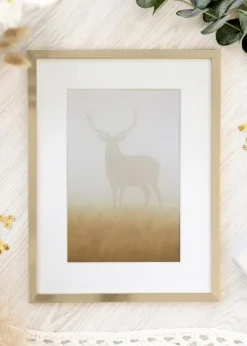 Ramme Trendy Guld 40x40 cm - Passepartout Hvid 32x32 cm